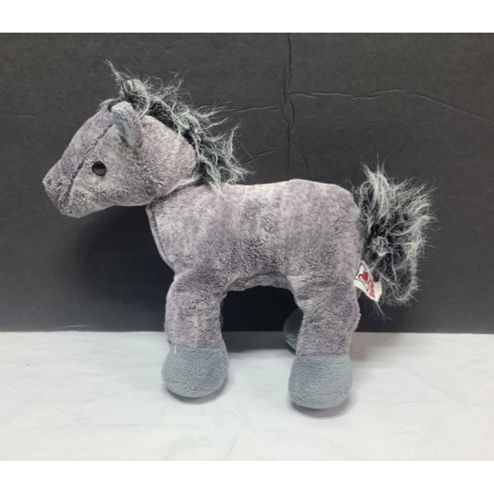 Ganz Webkinz Gray Horse Plush Stuffed Animal 8 Tall 11 Long NO CODE